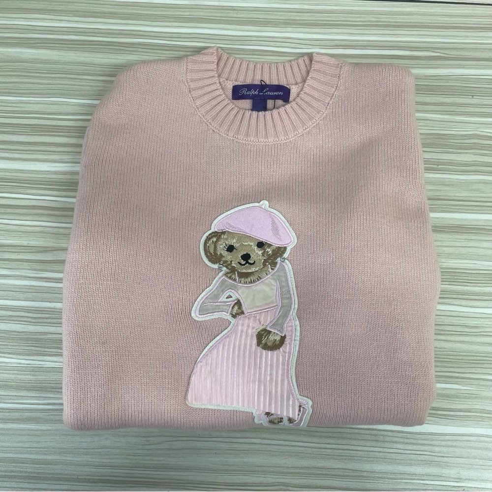 Polo by Ralph Lauren Pink Sweater with Bear Design - Picture 3 of 9